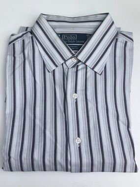 Vintage Polo Ralph Lauren Men's Curham Classic Fit Striped Button-Up Shirt